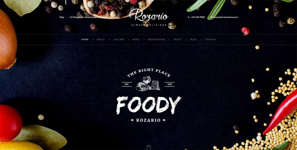 foody website for restaurant