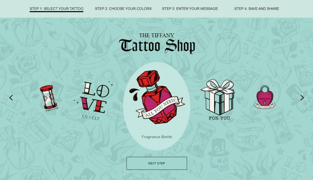 the tiffany tatoo shop valentines day campaign