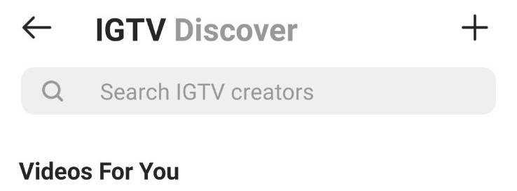 igtv discover