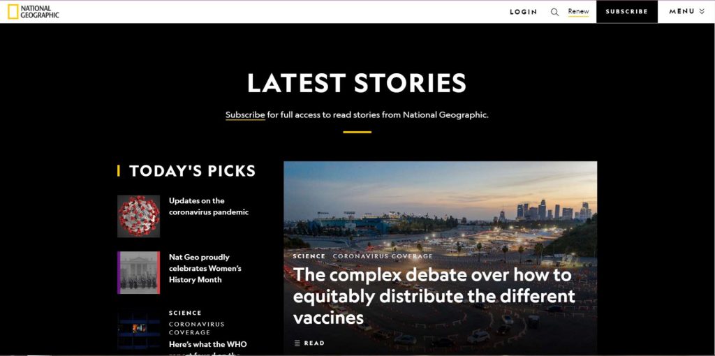 national geographic homepage