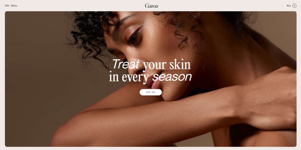 gaora skincare - creative websites