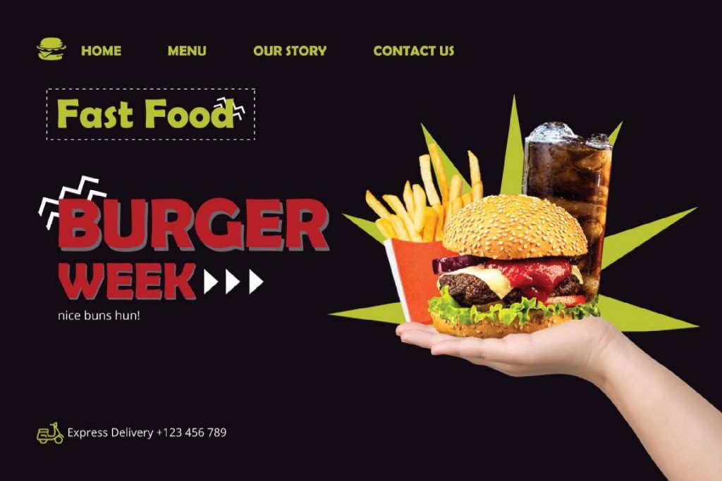 fast food restaurant homepage example