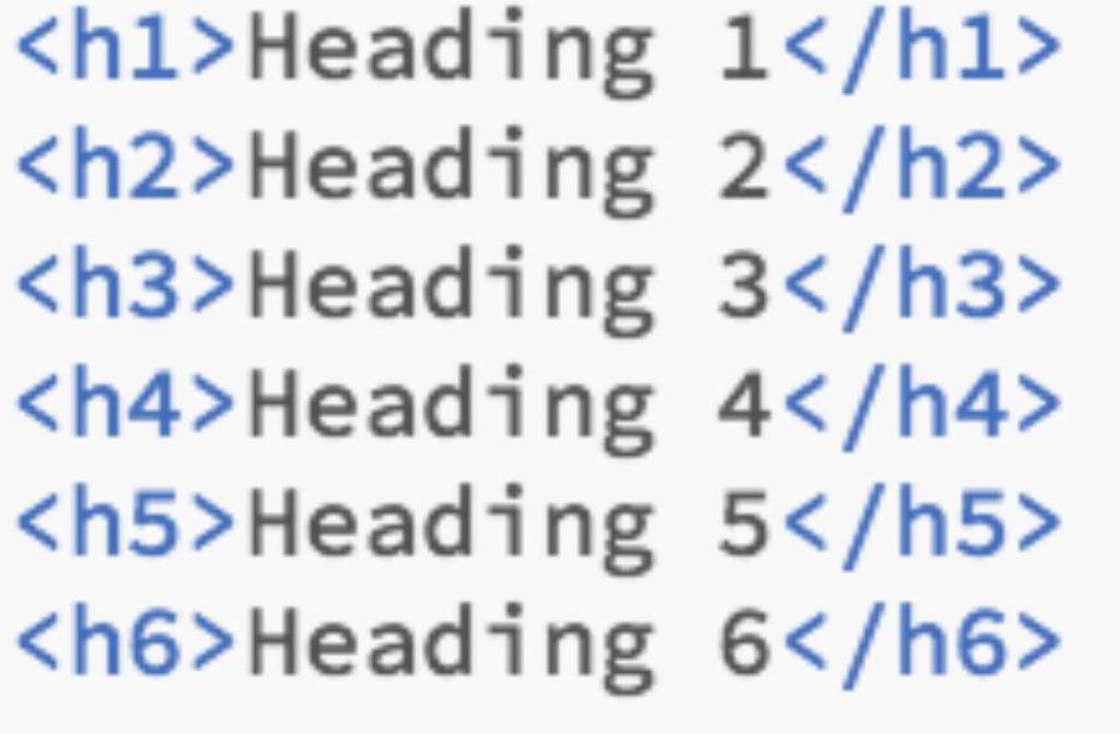 headings in html - on-page seo