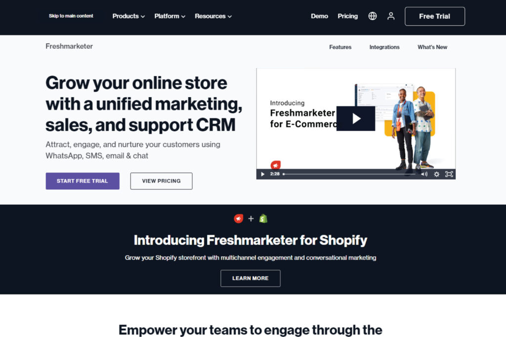 freshmarketer homepage