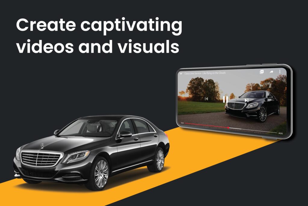 captivating videos and visuals for limo service site - limousine service advertising

