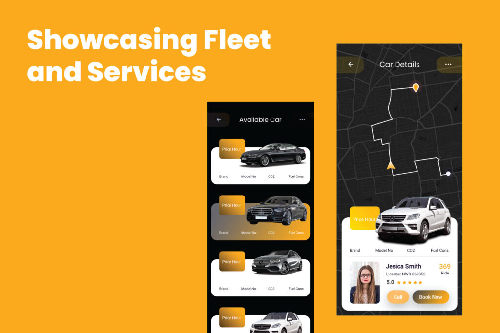 showcasing fleet and services