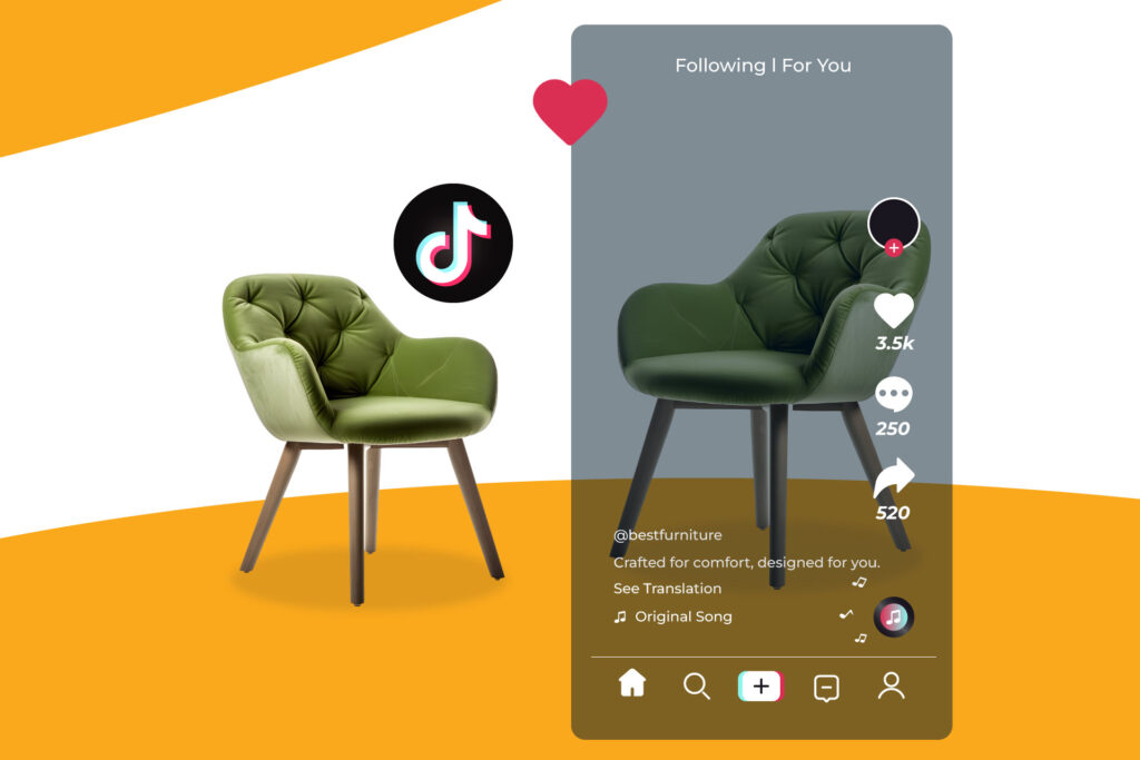 tiktok for furniture business - furniture tiktok - furniture tiktok content creation