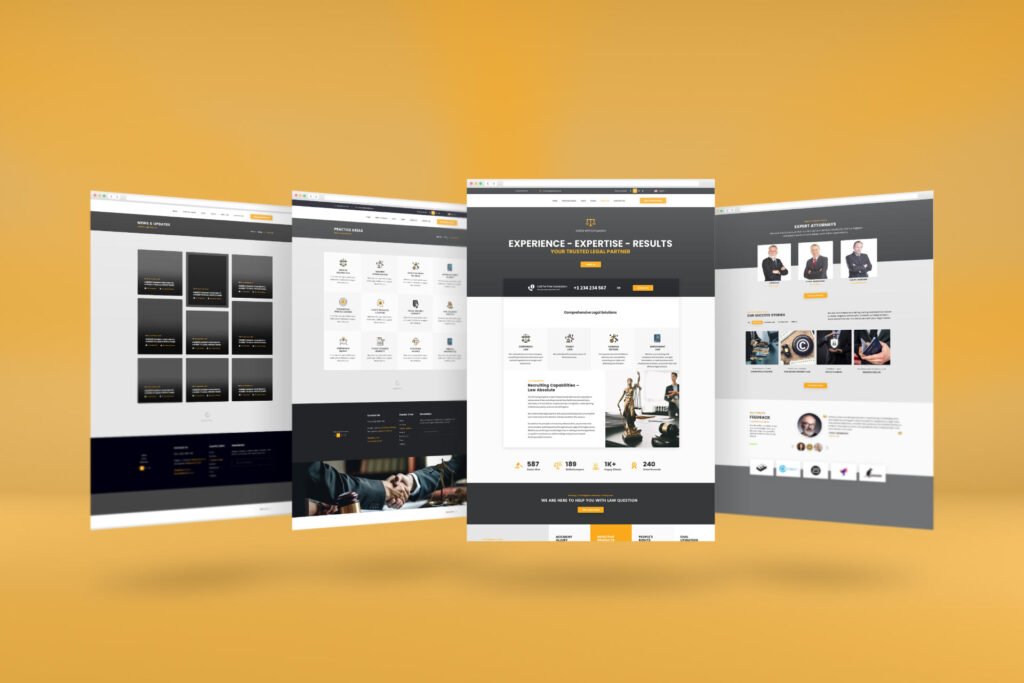 law firm website layout example