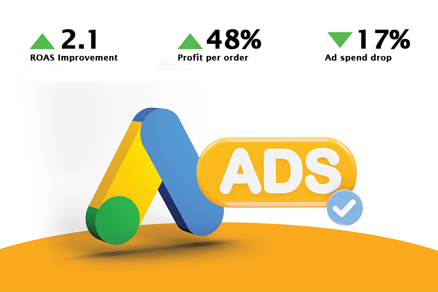 A representation of Google Ads results for Vacuum Spares.